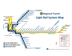 Sacramento Light Rail Map Sacramento Light Rail Map (Metro) - Mapsof.net