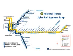 Sacramento Light Rail Map (metro)