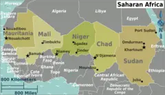 Saharan Africa Regions Map