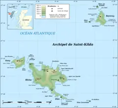 Saint Kilda Archipelago Topographic Map Fr