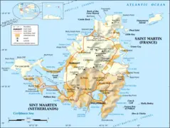 Saint Martin Island Map