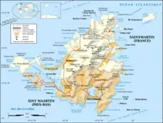 Saint Martin Island Map Fr