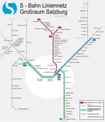 Salzburg Suburban Map (railway)