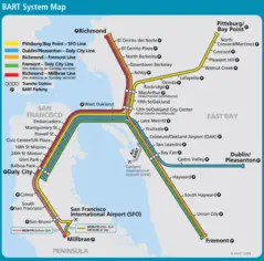San Francisco Bay Area Metro Map (bartl)