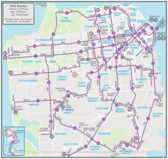 San Francisco Night Bus Map (owl)