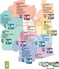 Santiago Bus Route Map