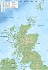 Scotland Topographic Map French