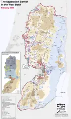 Separation Barrier Map West Bank