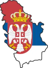 Serbia Flag Map