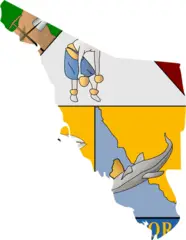 Sonora Flag Map