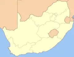 South Africa Blank Locator Map