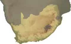 South Africa Topo Continent