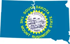 South Dakota Flag Map