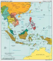 Southeast Asia Political Map Cia 2003