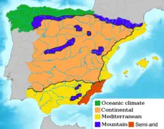 Spain Climate Map
