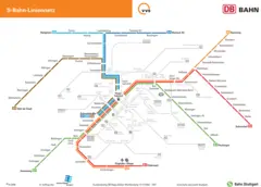 Stuttgart Suburban Metro Map (s Bahn)