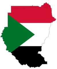 Sudan Flag Map