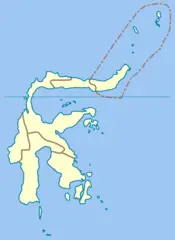 Sulawesi Blank Map Inc Islands