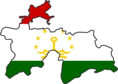 Tajikistan Flag Map