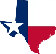 Texas Flag Map