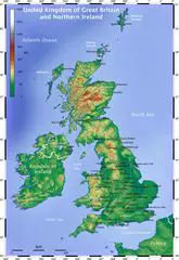 Topographic Map of the Uk