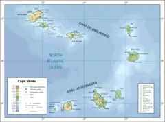Topographic Map of Cape Verde