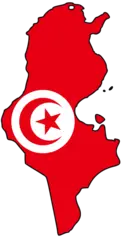 Tunisia Flag Map
