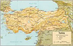 Turkey Relief Map