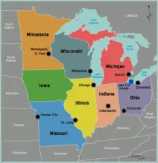 Usa Midwest Map