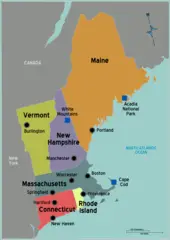 Usa New England Map