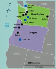 Usa Pacific Northwest Map