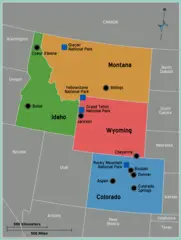 Usa Rocky Mountains Map