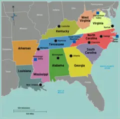 Usa South Map