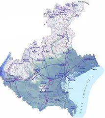 Veneto Pysical Map