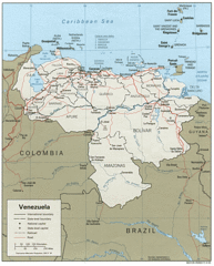 Venezuela Political Map 1993