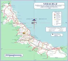 Veracruz Mexico Road Map