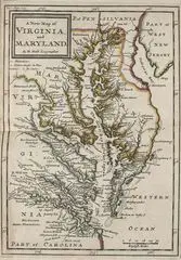 Virginia And Maryland Historical Map
