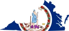 Virginia Flag Map