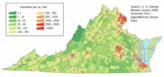 Virginia Population Map