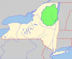 Adirondack Park Map With Blue Line