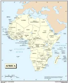 Africa Countries Map 2012