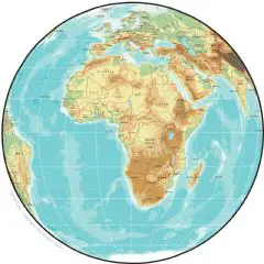 Africa Physical Map Globe