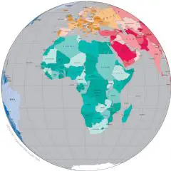 Africa Political Map Globe