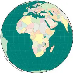 Africa Simple Map Globe