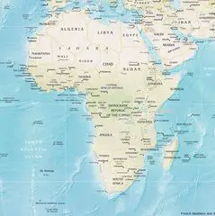Africa Countries Physical Map