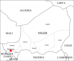 Africa Niger Outline Map