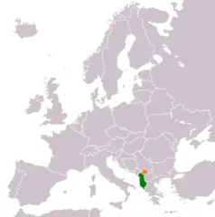 Albania Kosovo Locator