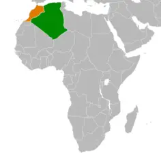 Algeria Morocco Locator