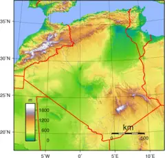 Algeria Topography