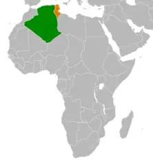 Algeria Tunisia Locator